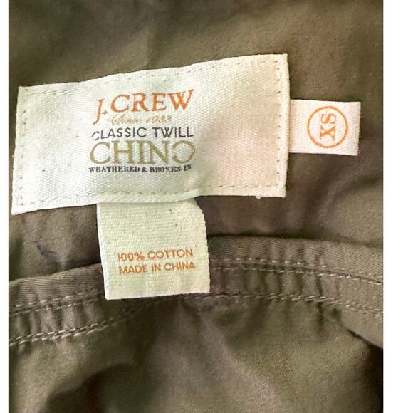 J.Crew Classic twill Chino green hoodie vest jacket size XS - Picture 3 of 13